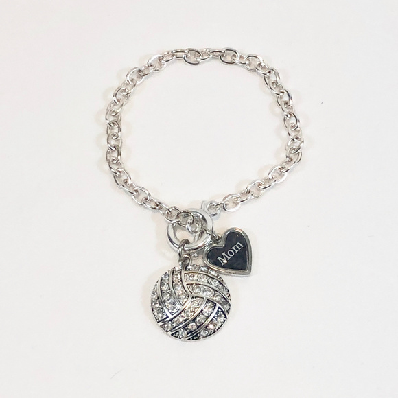 Jewelry - Silver "Volleyball Mom" Charm Bracelet - NWOT